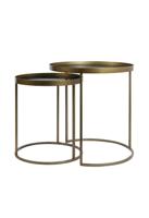 Light & Living Bijzettafel Talek Set van 2 stuks - Brons - Rond