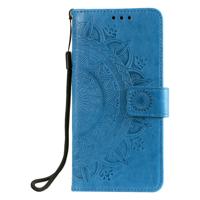 Shop4 - Samsung Galaxy S20 Ultra Hoesje - Wallet Case Mandala Patroon Blauw