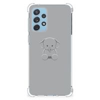 Samsung Galaxy A73 Stevig Bumper Hoesje Grijs Baby Olifant - thumbnail