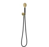 Hotbath Cobber Ronde Handdouche Met Wandsteun, Muuruitslaat En Doucheslang 150cm Gepolijst Messing PVD