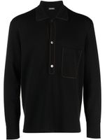 Zegna chemise à coutures contrastantes - Noir