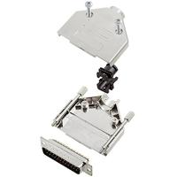 TRU COMPONENTS TCDTPKM25DMPK 7709640 Kit stekker SUB-D 180° aantal polen (nummer): 25 soldeerpunten 1 stuk.