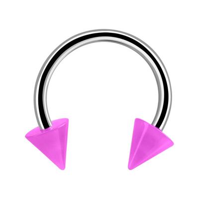 Circular barbell met cones Chirurgisch staal 316L / Acryl Circular Barbells Circular barbell met cones Chirurgisch staal 316L / Acryl Circular Barbells