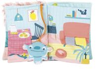 Miniland babyboekje monster 21 x 27 cm katoen blauw/oranje