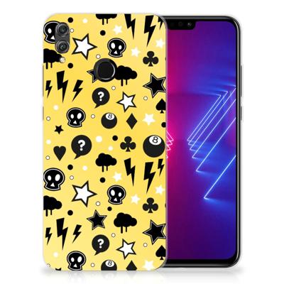 Silicone Back Case Honor 8X Punk Geel