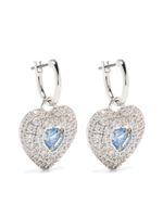 Swarovski Idyllia heart earrings - Argent