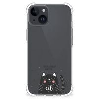 iPhone 15 Stevig Bumper Hoesje Cat Good Day