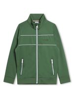 BOSS Kidswear veste zippée à logo brodé - Vert