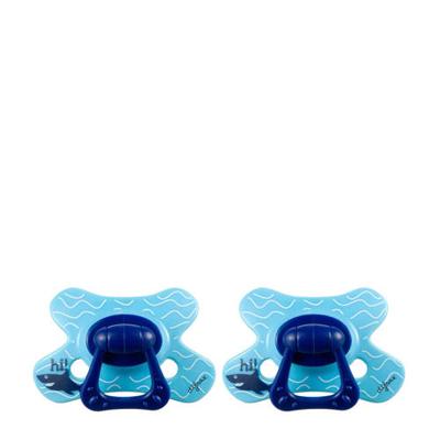 Difrax Natural fopspeen 6+ mnd (2 stuks) blauw Difrax Natural fopspeen 6+ mnd (2 stuks) blauw
