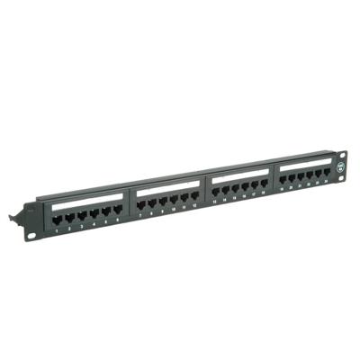 VALUE Cat.6A (Class EA) 19 Patchpaneel, 24 P, onafgeschermd, zwart