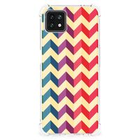 OPPO A53 5G | A73 5G Doorzichtige Silicone Hoesje Zigzag Multi Color