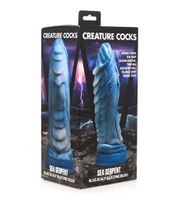 Sea Serpent Blue Scaly Silicone Dildo