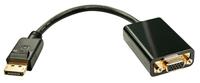 Lindy 41006 converterkabel DisplayPort naar VGA, actief zwart