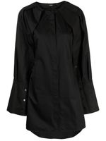 Goen.J robe-chemise courte à manches longues - Noir - thumbnail