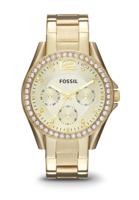 Fossil Riley Quartz Polshorloge Vrouw Goud