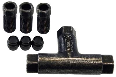 Magura remleiding T stuk zwart 7 delig