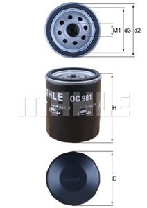 Oliefilter MAHLE, Diameter (mm)75mm, u.a. für Seat, Saab, Skoda, Austin, Rover, Ford Usa, AC, Zastava, Jeep, Lexus, Toyota, Ford