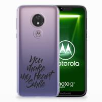 Motorola Moto G7 Power Siliconen hoesje met naam Heart Smile