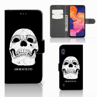 Telefoonhoesje met Naam Samsung Galaxy A10 Skull Eyes
