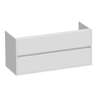 BRAUER Nexxt Wastafelonderkast - 120x46x55cm - 2 greeploze softclose lades - 2 sifonuitsparingen - MDF - mat wit 1243