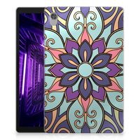 Lenovo Tab M10 HD (2de generatie) Siliconen Hoesje Purple Flower