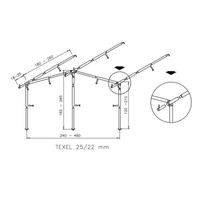 Campking Voortentframe Texel L - Staal - thumbnail