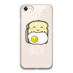 Sleep All Day: iPhone 8 Transparant Hoesje