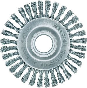 Lessmann Ronde borstel | gat d. 115 mm draaddikte 0,5 mm | staal 6 mm | 15.000 omw/min | 1 stuk - 472201EZ 472201EZ