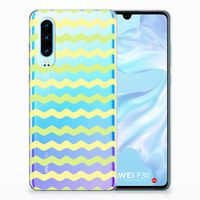 Huawei P30 TPU bumper Waves Yellow - thumbnail