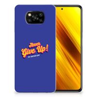 Xiaomi Poco X3 | Poco X3 Pro Siliconen hoesje met naam Never Give Up