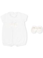 La Perla Kids grenouillère à finitions en dentelle - Blanc