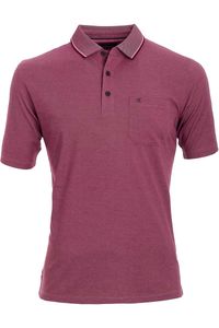 Casa Moda Casual Fit Polo shirt Korte mouw pruim