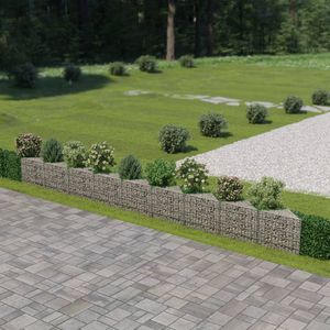 Schanskorf muur 630x30x50 cm gegalvaniseerd staal