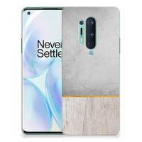 OnePlus 8 Pro Bumper Hoesje Wood Concrete