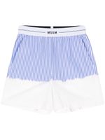 MSGM short rayé à effet dégradé - Bleu