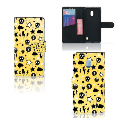 Telefoonhoesje met Naam Nokia 2.2 Punk Geel Telefoonhoesje met Naam Nokia 2.2 Punk Geel