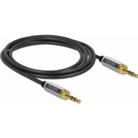 Delock 85786 Stereo Jack Kabel 3,5 mm 3-pins male naar male met schroefadapter 2 m