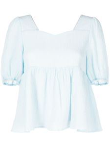 tout a coup blouse à fermeture nouée - Bleu