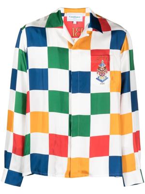 Casablanca Geruit overhemd - Wit