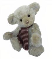 Clemens knuffelbeer Teddy Kiano junior 35 cm pluche zilvergrijs