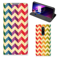 OnePlus 8 Hoesje met Magneet Zigzag Multi Color - thumbnail