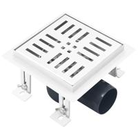 vidaXL Doucheafvoer 12x12 cm roestvrij staal