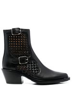 Chloé bottines d'inspiration western en cuir - Noir - thumbnail