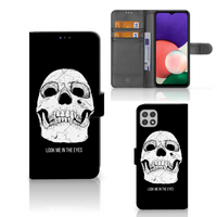 Telefoonhoesje met Naam Samsung Galaxy A22 5G Skull Eyes