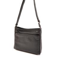 Berba Crossover Double Schoudertas Soft Zwart