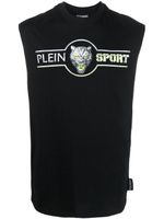 Plein Sport débardeur en coton à logo imprimé - Noir - thumbnail