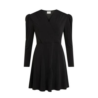 VILA overslagjurk Elbas zwart