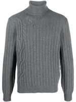 Corneliani pull en maille à col roulé - Gris