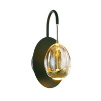 Egg zwart met goud wandlamp - thumbnail