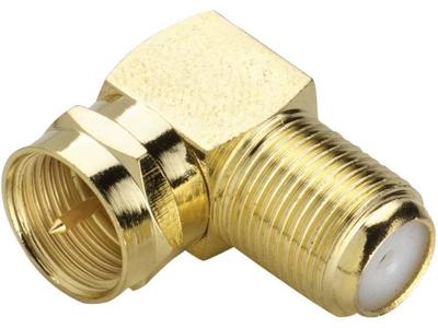 Renkforce F-connector, haaks [F-stekker -F-koppeling]Goud